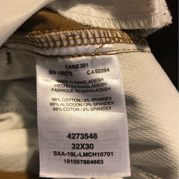 Mens LEE EXTREME COMFORT khaki brown straight leg pants. 32waist 30 length - Picture 2 of 4